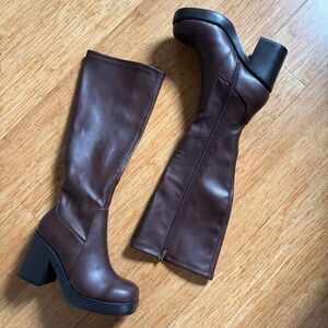 Brown Knee-High Women's Boots